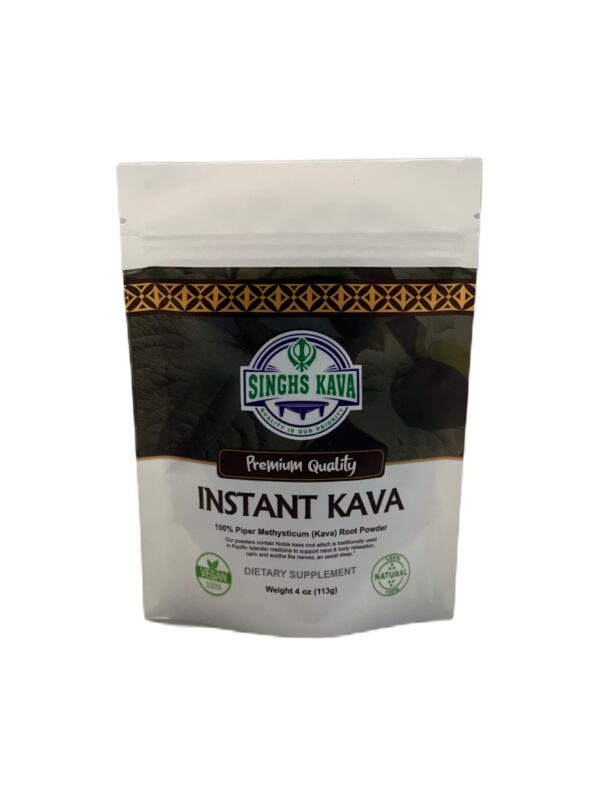 Paquete de polvo instantáneo micronizado de kava SINGHS 4oz