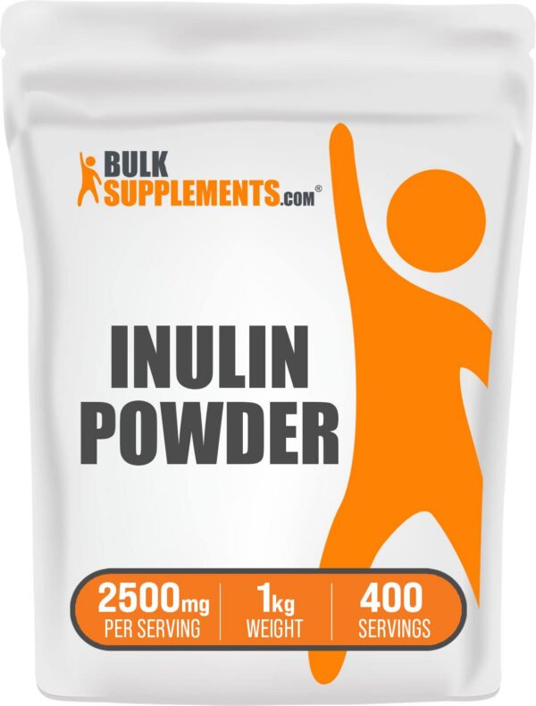 Paquete de polvo de inulina BulkSupplements 1kg