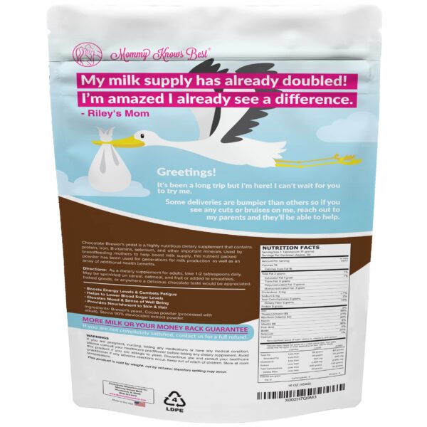 Paquete polvo levadura cerveza para galletas lactancia