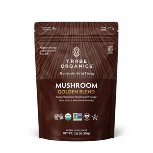 Version 1.0.0 Paquete de polvo mezcla dorada de hongos orgánicos Tribe Organics