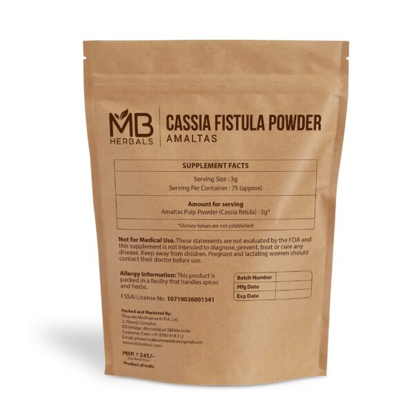 Version 1.0.0 Paquete polvo natural Cassia Fistula MB Herbals