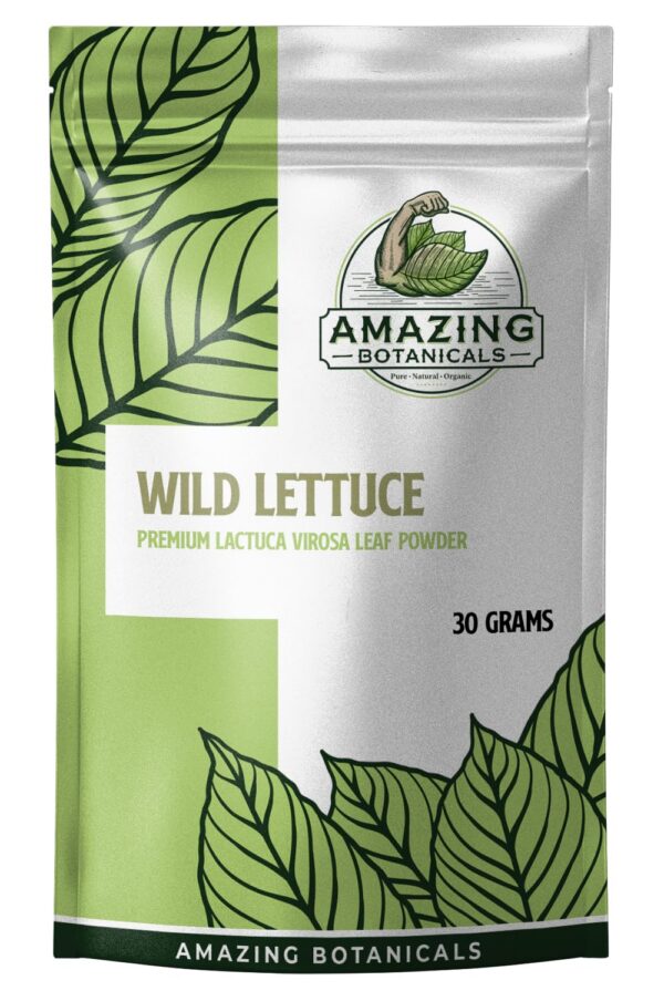 Paquete polvo natural hoja de lechuga silvestre 30 gramos