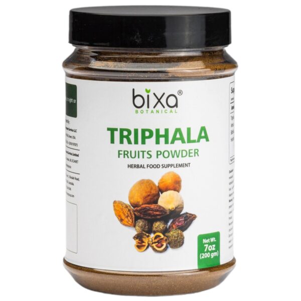 Paquete polvo natural Triphala bixa BOTANICAL 200 gramos