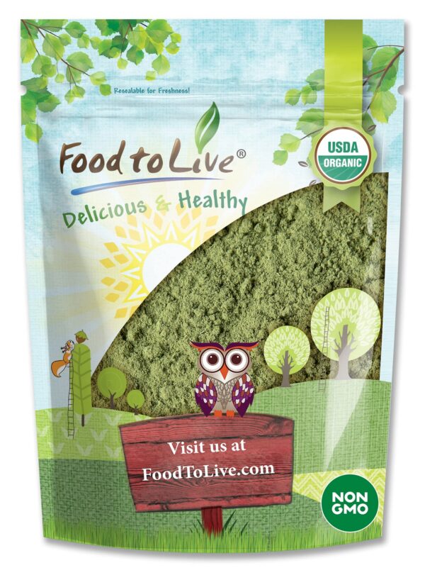 Paquete de polvo orgánico de alfalfa Food to Live 12 onzas