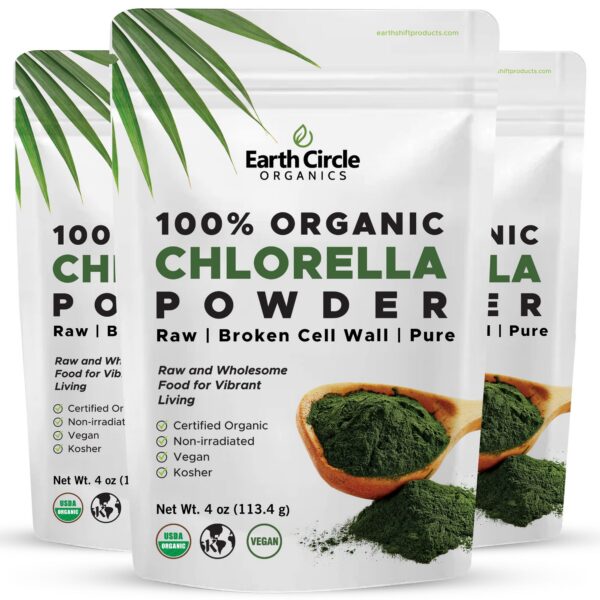 Version 1.0.0 Paquete Polvo Orgánico Chlorella Superalimento Earth Circle Organics