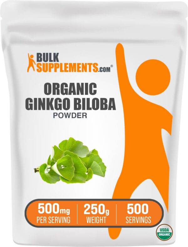 Version 1.0.0 Paquete polvo orgánico Ginkgo Biloba BulkSupplements 250 g