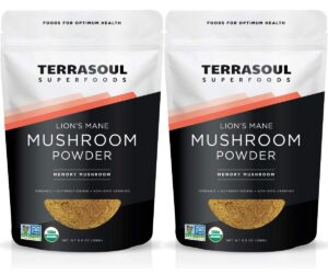 Version 1.0.0 Paquete polvo orgánico Melena de León Terrasoul Superfoods 4:1