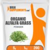 Paquete de polvo orgánico de pasto de alfalfa BulkSupplements