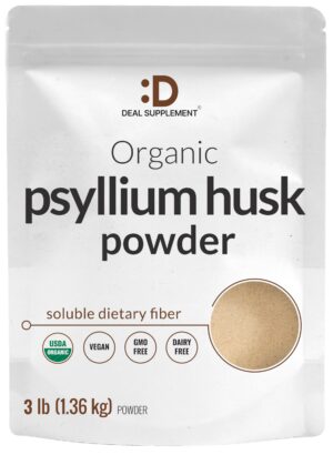 Version 1.0.0 Paquete de polvo orgánico de psyllium para salud digestiva