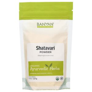 Paquete polvo orgánico Shatavari Banyan Botanicals 227 g