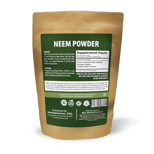 Paquete polvo puro de neem HerbsForever para cuidado de piel