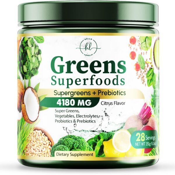 Version 1.0.0 Paquete polvo superalimento greens orgánico con spirulina y chlorella