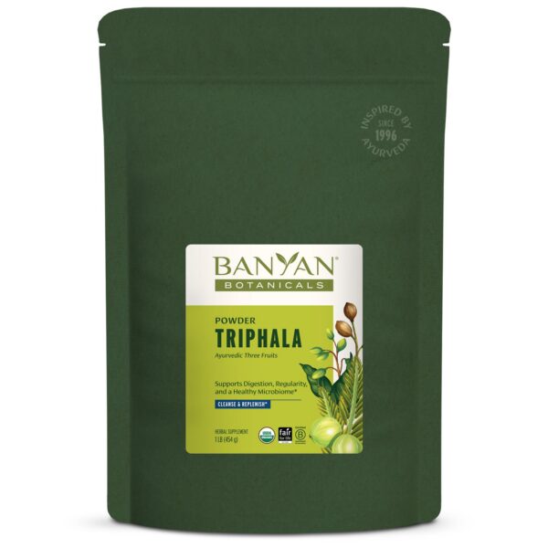 Paquete de polvo triphala orgánico Banyan Botanicals 1 libra