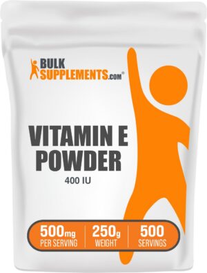 Paquete de polvo de vitamina E BulkSupplements 250 gramos