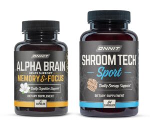 Paquete premium ONNIT Alpha Brain y Shroom Tech Sport cápsulas