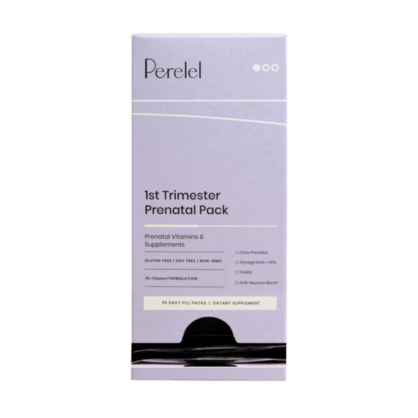 Paquete prenatal primer trimestre Perelel vitaminas y Omega 3