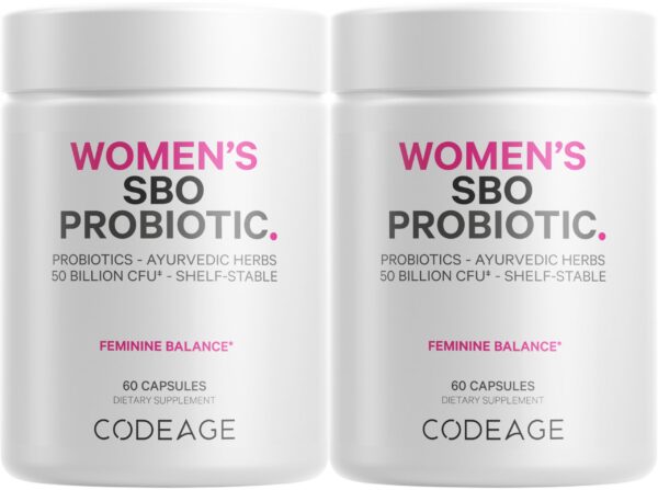Paquete de probióticos Codeage para mujeres 60 cápsulas