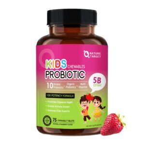 Paquete probióticos masticables NATURE TARGET sabor fresa 75 porciones