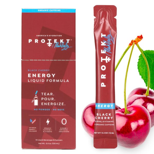 Paquete Protekt bebidas energéticas sin azúcar caja frontal