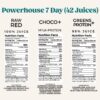 Paquete PUR Powerhouse limpieza jugos 7 días con proteína para detox