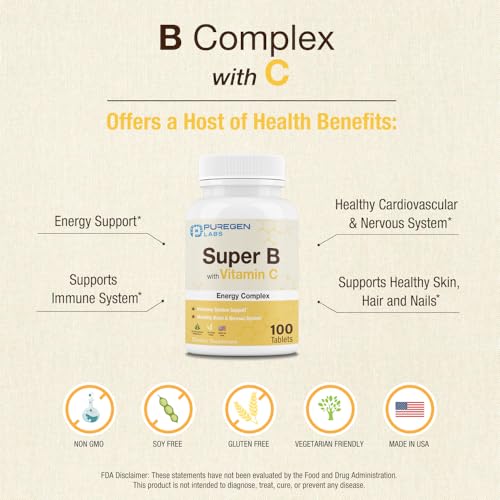 Version 1.0.0 Paquete de Puregen Labs Super B 100 tabletas por unidad