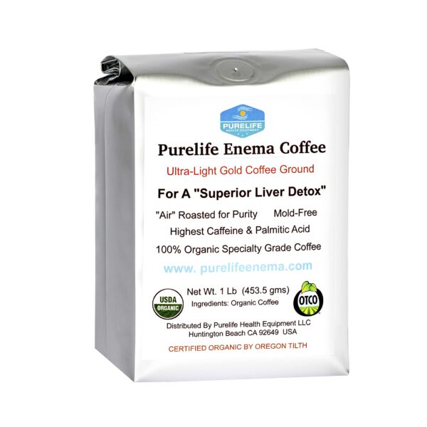 Version 1.0.0 Paquete Purelife café para enema, certificado orgánico
