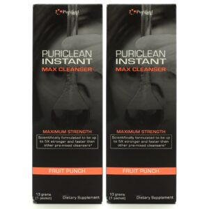 Paquete Puriclean Max Detox bebida polvo sabor frutas