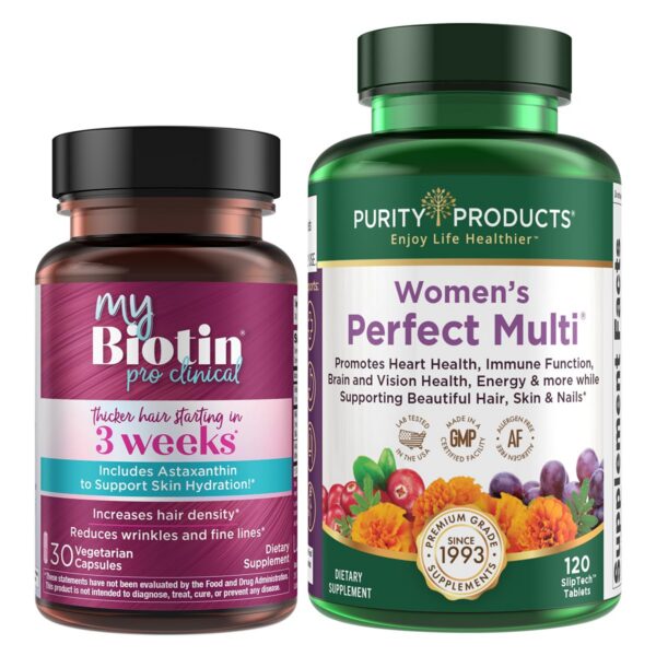 Version 1.0.0 Paquete Purity Products MyBiotin ProClinical y Women's Multi