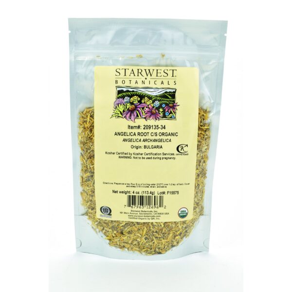 Version 1.0.0 Paquete raíz de angélica orgánica Starwest Botanicals 4 onzas