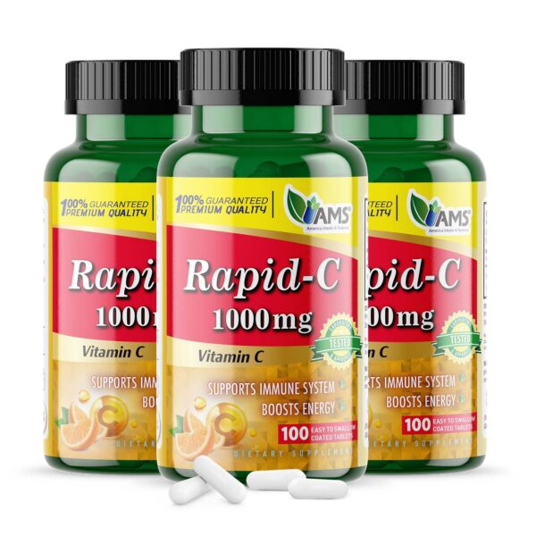 Paquete Rapid-C vitamina c 1000mg 3 paquetes