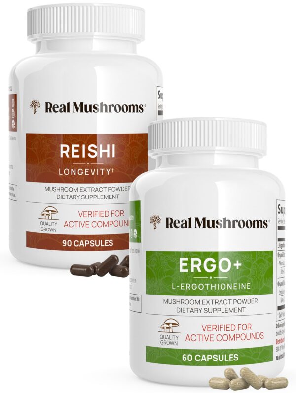 Paquete Real Mushrooms Ergothioneine y Reishi