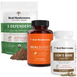 Paquete realboost de hongos Real Mushrooms vista frontal
