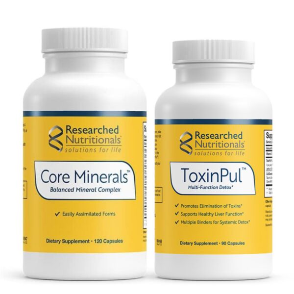Paquete Researched Nutritionals ToxinPul Binder y Core Minerals