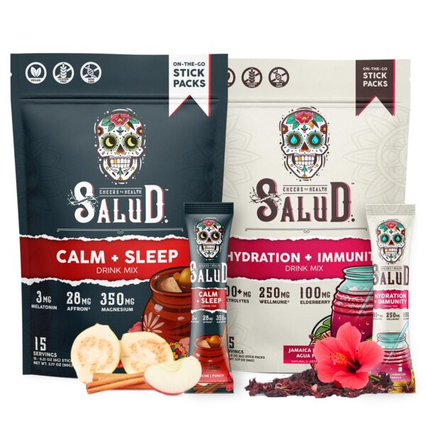 Paquete Salud 2-Pack Calmante Sueño Hidratación Inmunidad mezcla bebida
