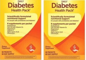 Paquete de salud diabética GreenFoods con 60 sobres y suplementos variados