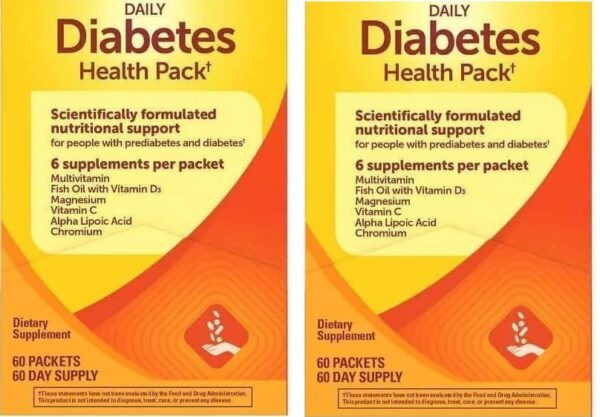 Paquete de salud diabética GreenFoods con 60 sobres y suplementos variados