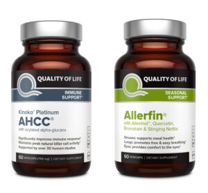 Version 1.0.0 Paquete de salud inmunológica Quality of Life con Kinoko AHCC y Allerfin