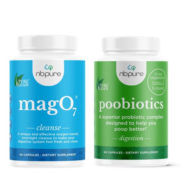 Version 1.0.0 Paquete salud intestinal nbpure MagO7 y Poobiotics cápsulas