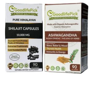 Paquete Shilajit y Ashwagandha cápsulas naturales Himalaya