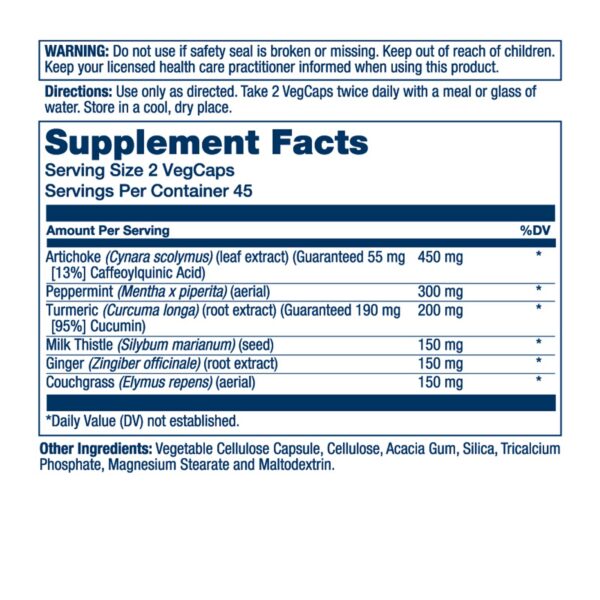 Paquete Solaray soporte vesícula biliar hígado 30 porciones