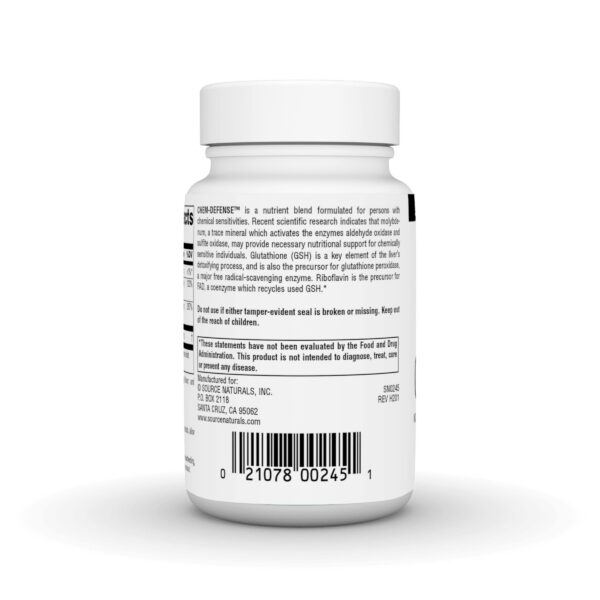 Paquete Source Naturals Chem-Defense suplemento sensibilidad química