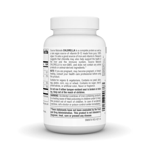 Paquete Source Naturals Chlorella microalgas puras suplemento