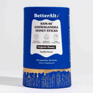 Paquete de sticks de miel Better Alt con Ashwagandha orgánica
