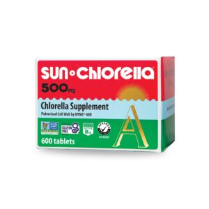 Paquete Sun Chlorella suplemento superalga verde 600 tabletas