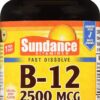 Paquete Sundance B-12 2500 mcg ácido fólico 120 tabletas disolución rápida