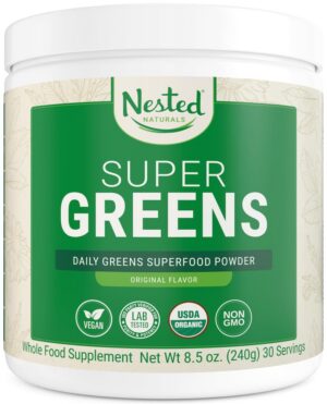 Version 1.0.0 Paquete Super Greens Nested Naturals polvo verde orgánico