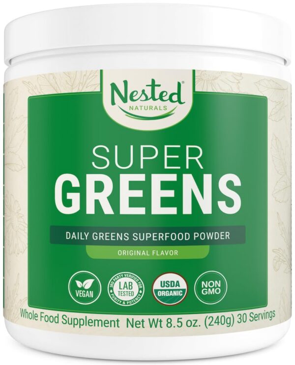 Paquete Super Greens Nested Naturals polvo verde orgánico