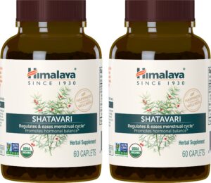 Paquete del suplemento Himalaya Shatavari orgánico de 60 tabletas