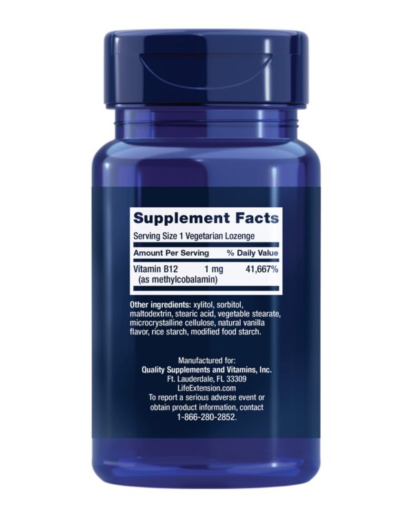 Paquete suplementación vitamínica b12 metilcobalamina y vitamina d3 Life Extension