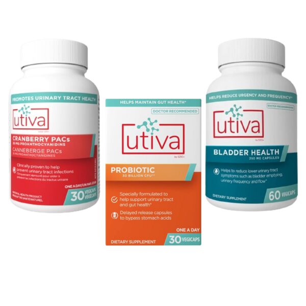 paquete de suplemento de arándano Utiva PACs 30 cápsulas veganas